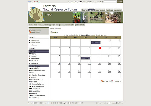 TNRF Calendar